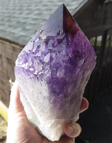 725 Inch Large Amethyst Crystal With Ametrine Tip Bolivia 4 Pound 6