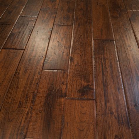Hickory Hand Scraped Prefinished Solid Wood Flooring Canyon Crest