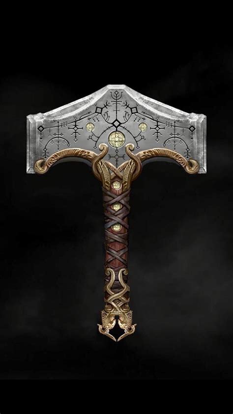 Norse Mythology Mjolnir Thors Hammer Mjolnir Asgard Pinterest