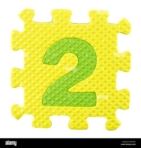 Number Two Alphabet Puzzle Isloated On White Background With