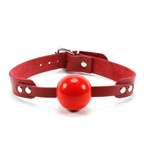 Luxury Bdsm Ball Gag With Medical Grade Silicone Ball Oddo Leather