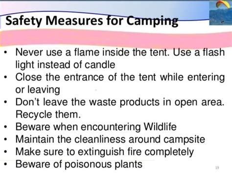 Safety Measures For Camping India Ncc