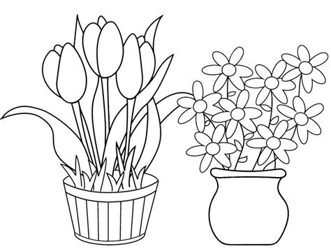 Choose from love birds, cuddly bears, zentangle hearts, roses and much more! Wonderful Flower Pot Coloring Page for Girls