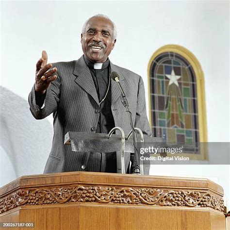 Black Minister Giving Sermon Photos And Premium High Res Pictures