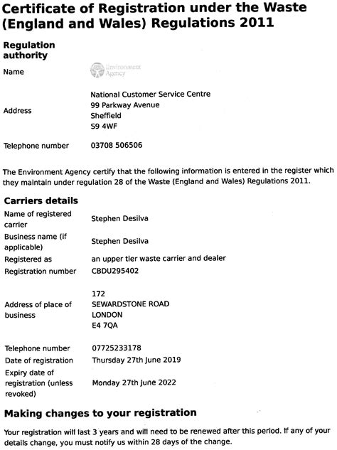 CHUCKIT.CO .UK WASTE CARRIER Licence 2020