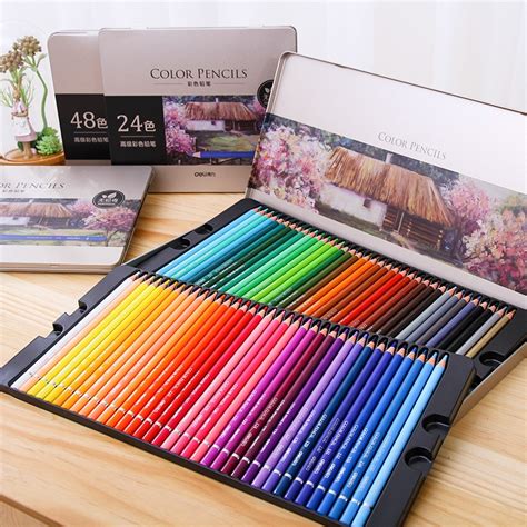 Deli Oily Colored Pencil Set 24364872 Colors Oil Painting Drawing