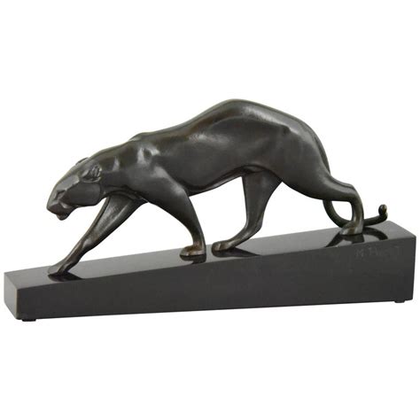 Art Deco Bronze Sculpture Panther By Maurice Prost 1925 France At 1stdibs