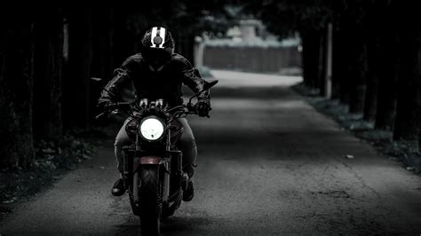 Biker Wallpaper 4k Dark Motorcycle Road