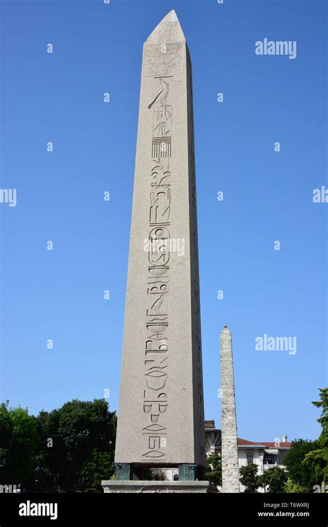 Ancient Egyptian Obelisk Of Theodosius Istanbul Turkey Stock Photo