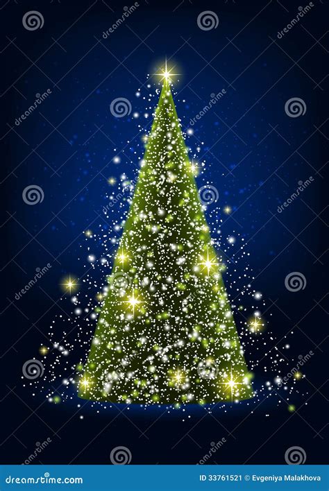 Shiny Christmas Tree Stock Vector Illustration Of Decoration 33761521