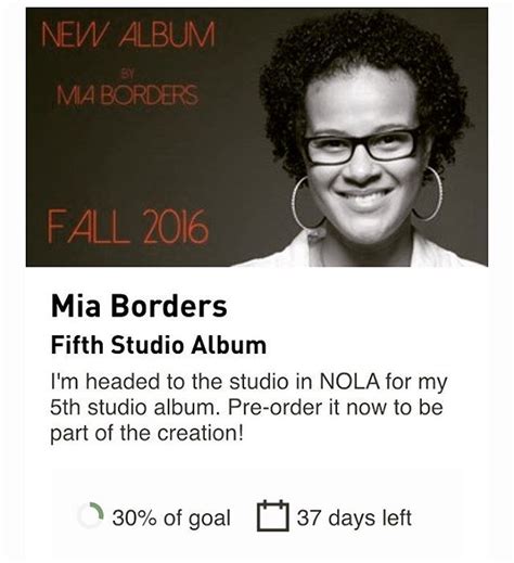 Mia Borders Pre Order My New Album Now From Pledgemusic A