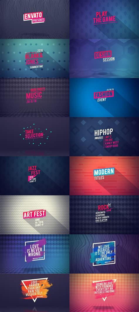 Ultimate Titles Package On Behance Graphic Design Inspiration Design
