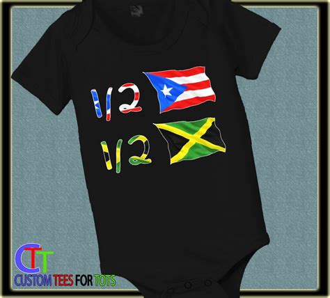 12 Puerto Rican Half Jamaican Baby Bodysuit Nationality Etsy