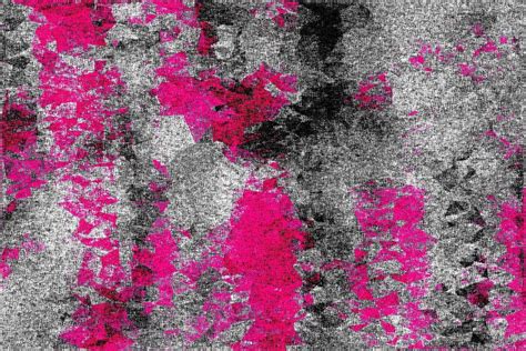 Vintage Psychedelic Painting Texture Abstract In Pink And Black With