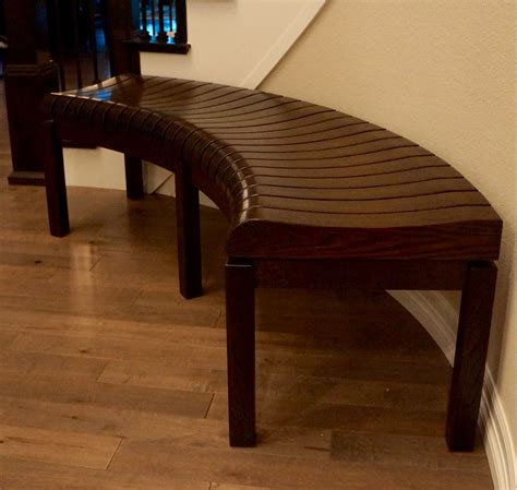Custom Made Curved Hallway Bench By Gerspach Handcrafted Woodworks Llc