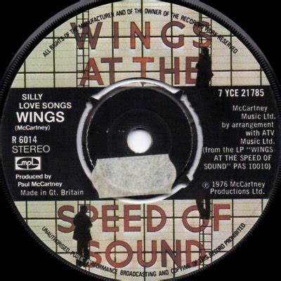 It was also released as a single in 1976, backed with cook of the house. Paul McCartney - Silly Love Songs
