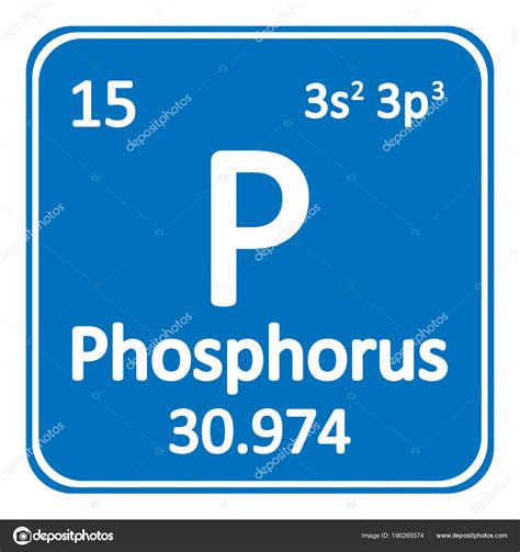 Periodic Table Element Phosphorus Icon — Stock Vector © Konstsem