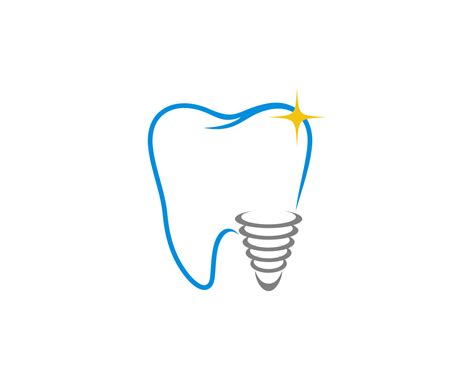 Clean Teeth With Implant Logo 6961943 Vector Art At Vecteezy