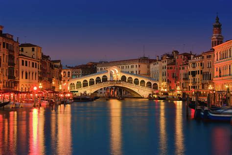 Sunset In Venice Rialto Bridge Photograph By Henk Meijer Photography
