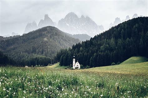 Online Crop Hd Wallpaper Churches Alps Forest Meadow Mountain