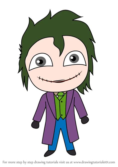 Learn How To Draw Chibi The Joker Chibi Characters Step By Step