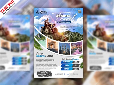 Travel Tours Business Flyer Design Psd