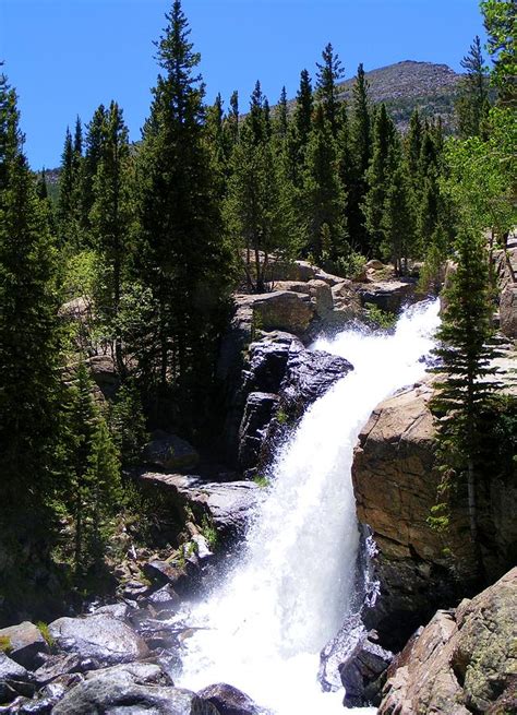 Rocky Mountain National Park Waterfall Photograph By