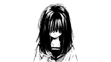 Search free sad cartoon ringtones and wallpapers on zedge and personalize your phone to suit you. Black And White Anime Girl Sad Wallpapers - Wallpaper Cave