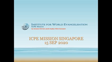 About Icpe Mission Singapore 2020 Youtube