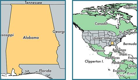 Where Is Alabama State Where Is Alabama Located In The World