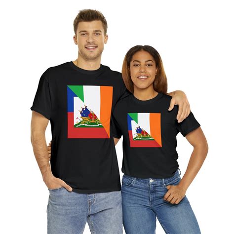 Haitian Irish Flag Half Haiti Ireland T Shirt Unisex Tee Etsy