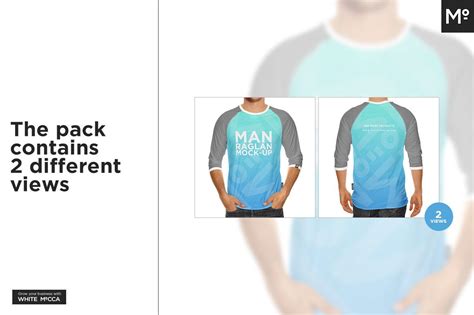 Download Raglan 3/4 Shirt Mock-up | Mocking, 4th shirts, Raglan