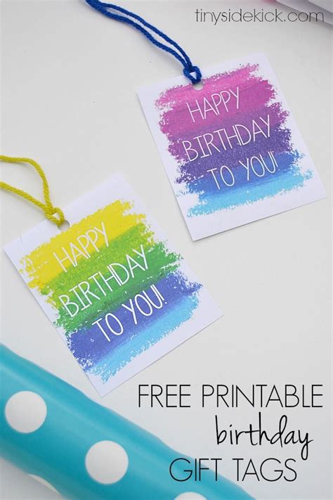 After purchase of gift card, it will be sent to the recipient's email address on the specified delivery date with a redemption code. Free Printable Birthday Gift Tags | Birthday gift tags ...