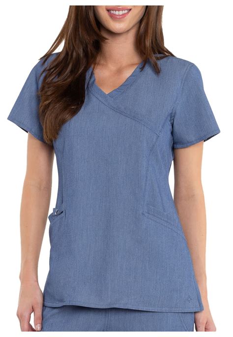 Med Couture Touch Venus Mock Wrap Scrub Top Scrubs And Beyond Med