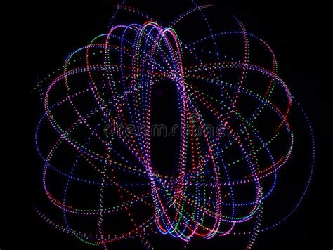 Spectacular Colored Lights With Geometric Shapes Special Effects Stock
