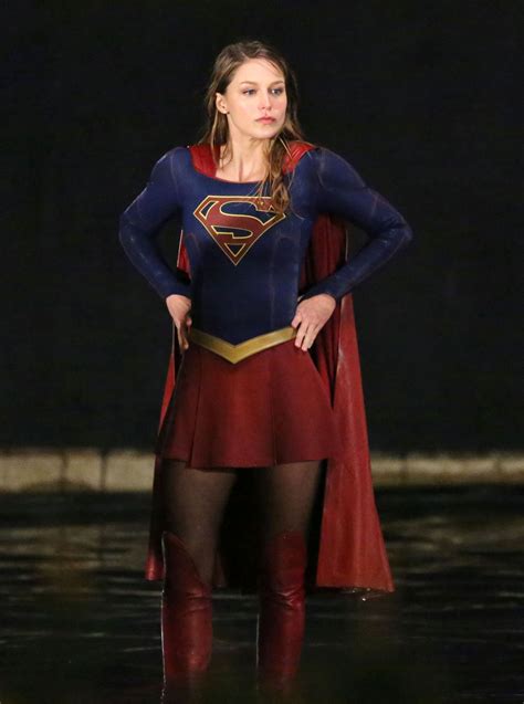 Melissa Benoist Filming Supergirl In Vancouver Gotcel