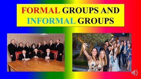 Formal Groups And Informal Groups Sociology Youtube