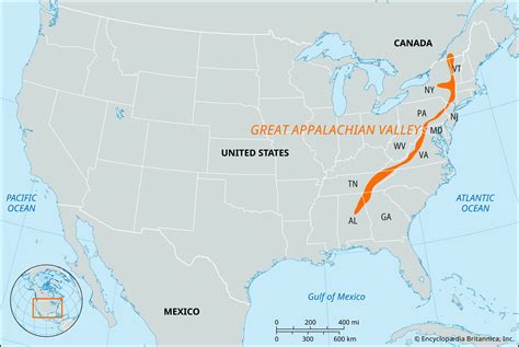 Great Appalachian Valley United States Map And Facts Britannica
