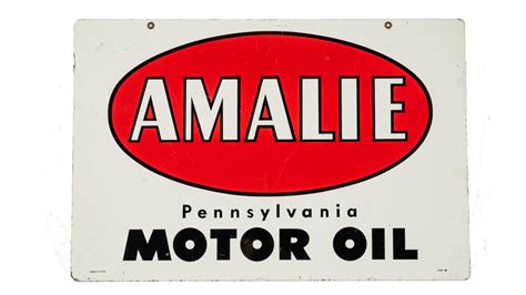 1962 Amalie Motor Oil Double Sided Tin Sign At Harrisburg 2022 As Z218