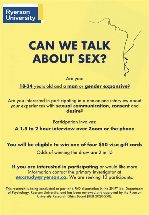 Can We Talk About Sex Join Our Study As Recruiting Continues