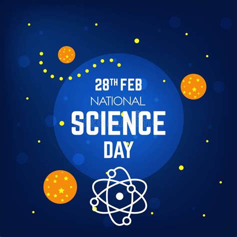 National Science Day Banner Design Stock Vector Illustration Of