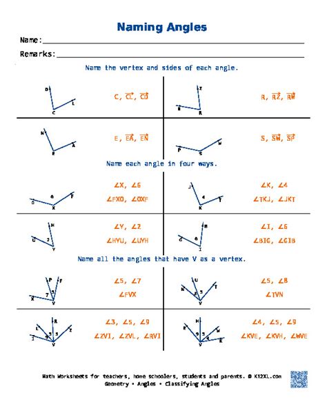 Free Angles Worksheets For Homeschoolers Students Parents And Teachers