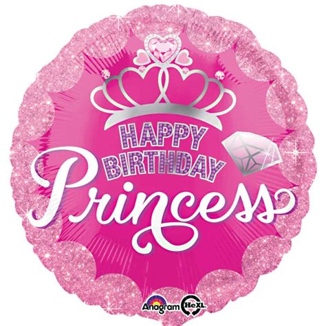 Tiara Happy Birthday Princess Balloon Delivered Inflated In Uk
