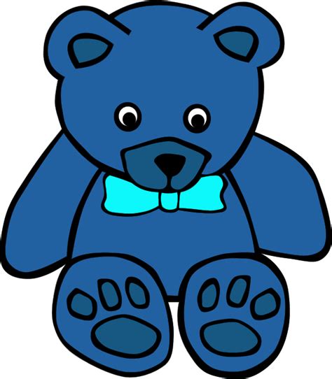Baby Blue Teddy Bear Clip Art