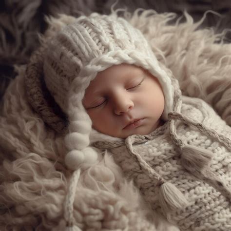 Premium Photo Ai Generated Illustration Of A Sleeping Newborn Baby