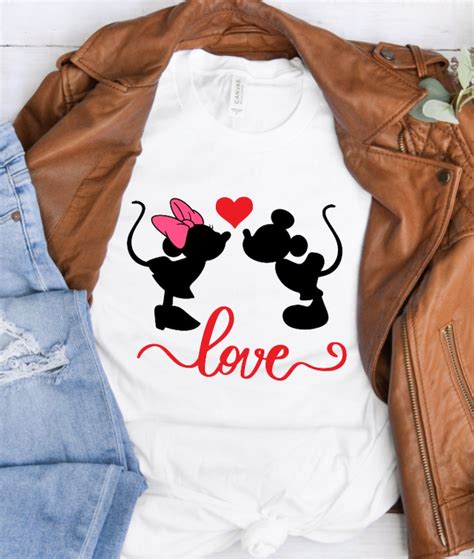 Mickey Love Minnie Valentine Svg Disneyland World Svg Love Etsy