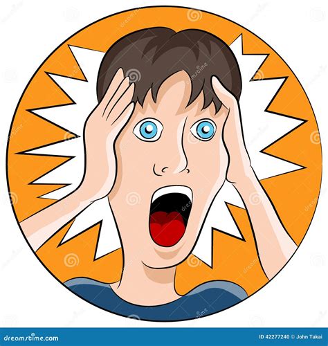 Shocked Facial Expression Stock Vector Image 42277240