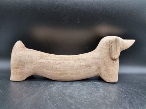 Large Dachshund Dog Carved Wood Wood Catawiki