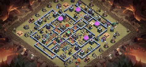 Best War Base Th With Link Hybrid Anti Air Electro Dragon Town