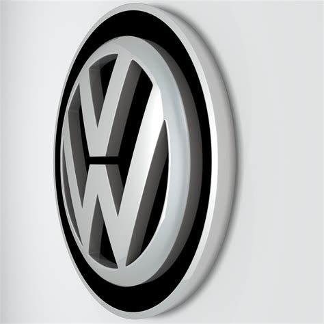 Volkswagen Logo V1 3d Model Buy Volkswagen Logo V1 3d Model Flatpyramid